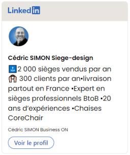 Badge compte Linkedin Cedric Simon
